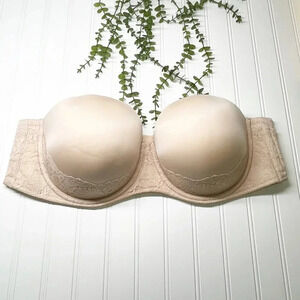 Torrid Tan Beige Push Up Strapless Bra - NO STRAPS INCLUDED - Women's Size 46DD